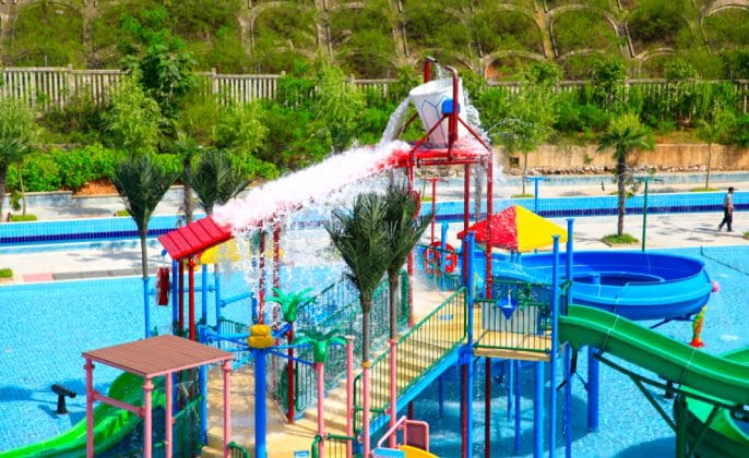 small water park under construction